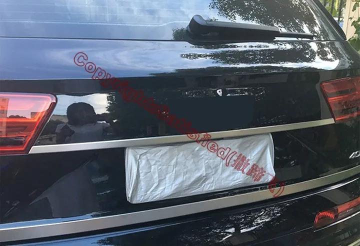 Накладка на крышку багажника из нержавеющей стали для Audi Q7 2016 2017 автомобильные