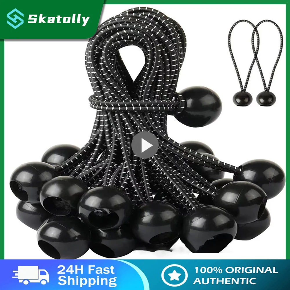 

Elastic Fixed Plastic Rope Ball Tarpaulin Trampoline Tent Bungees Cords Strapping Rope Tie Outdoor Camping Supply Accessories