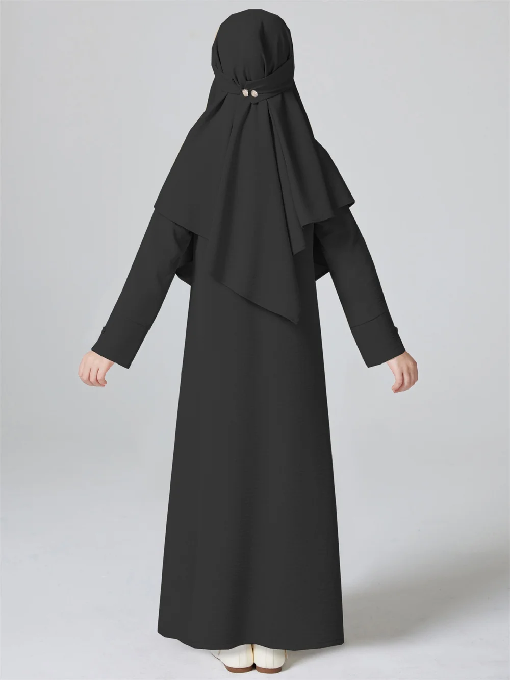 Абая Рамадан Ид Kebaya Девушки Комплект из 2 предметов Мусульманские платья с