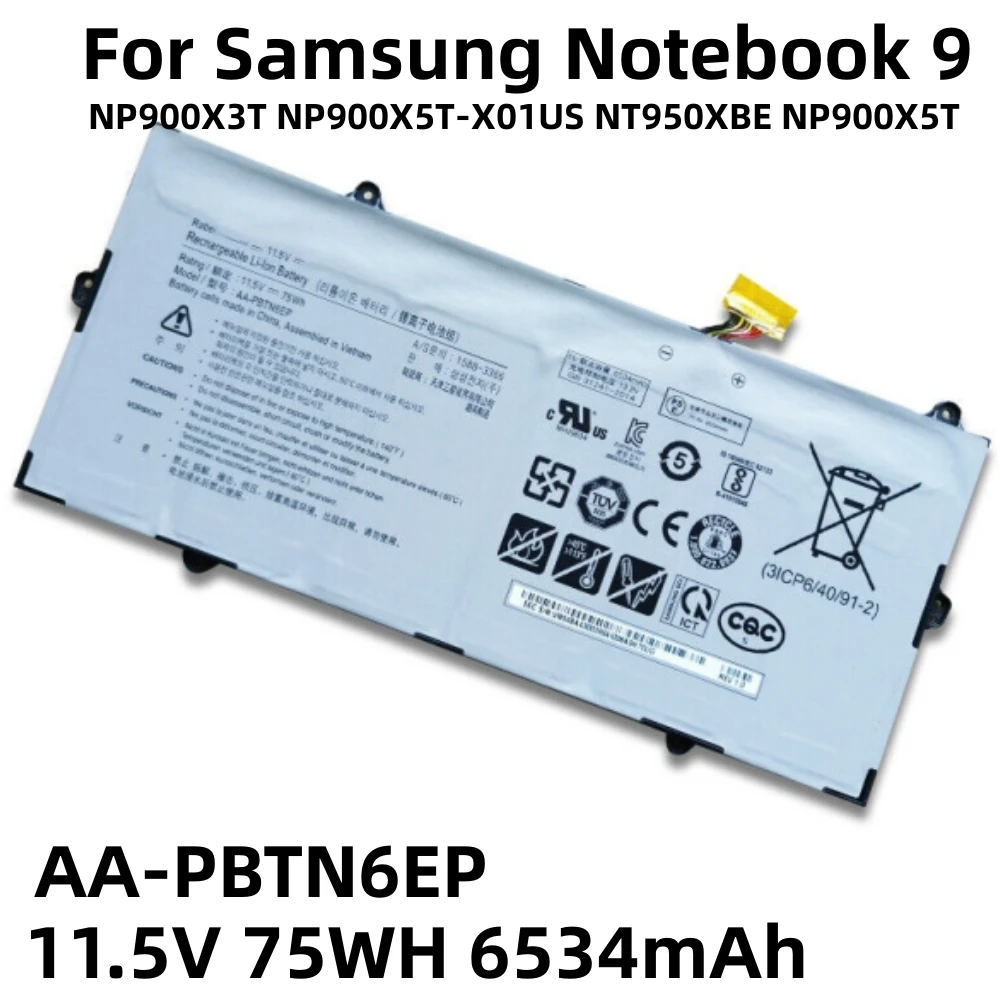 Новый оригинальный аккумулятор для ноутбука Samsung Notebook 9 PRO NP900X3T AA-PBTN6EP NT950XBE NP900X5T 11,5 в 75 Вт/ч 6534 мАч