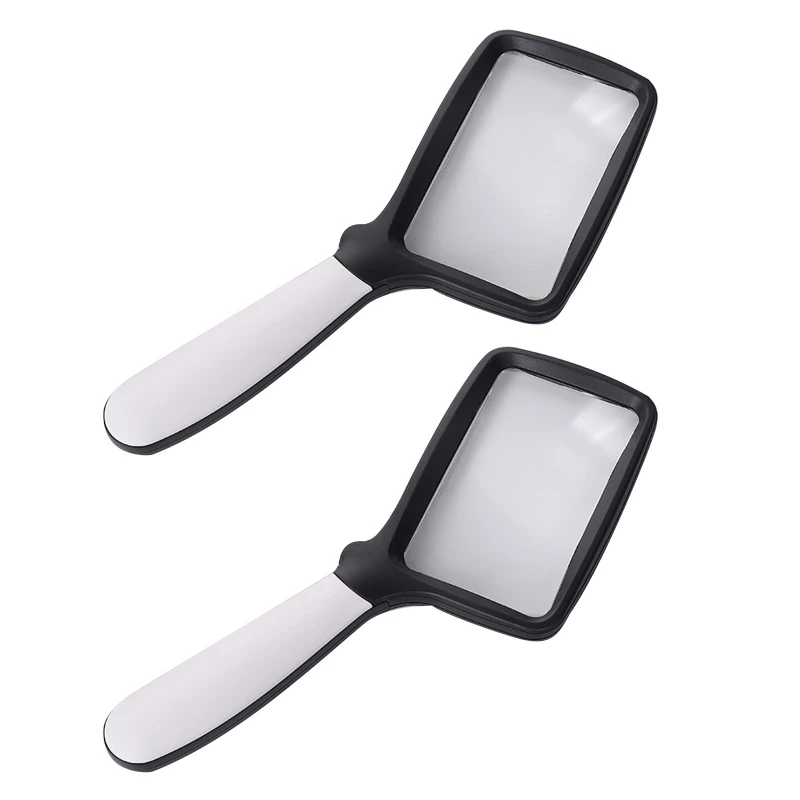

Hand Magnifying Glass Handheld Folding Reading Magnifier 2X/3X Magnification w/ 5 Dimmable LEDs Ideal for Reading Books