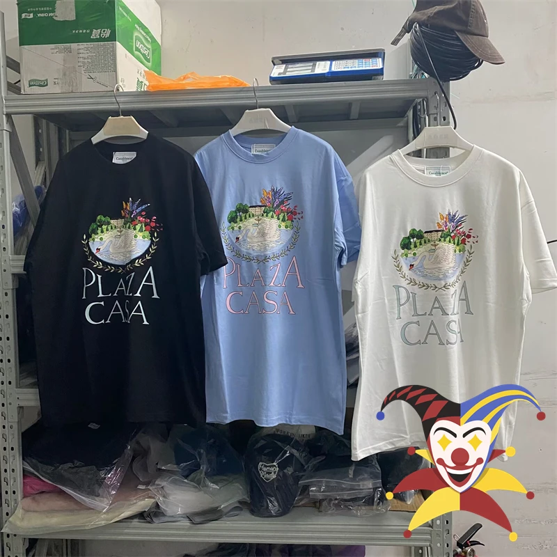 

Женская/мужская футболка с коротким рукавом и принтом лебедей