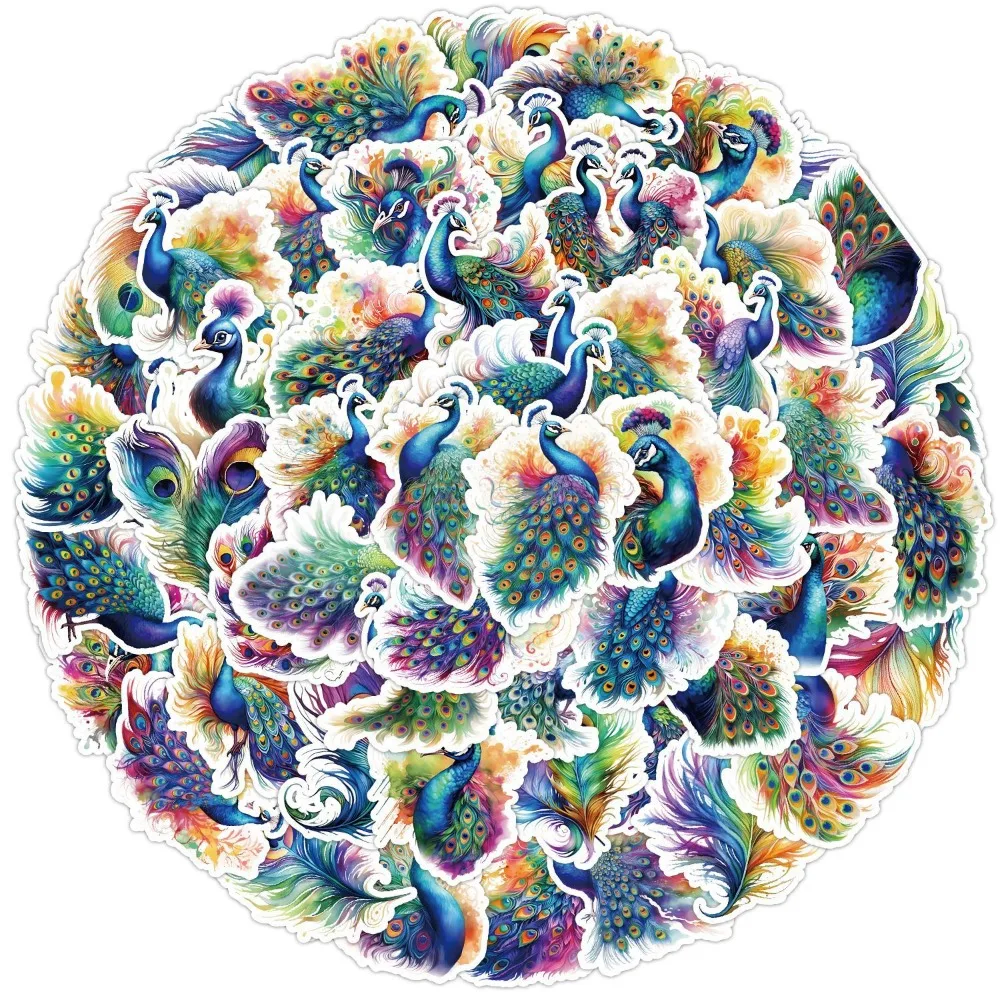 

Cartoon Anime Peacock Stickers For Car Laptop Phone Stationery Decor Vinyl Decals Waterproof Sticker Kids Toys Christmas Gifts