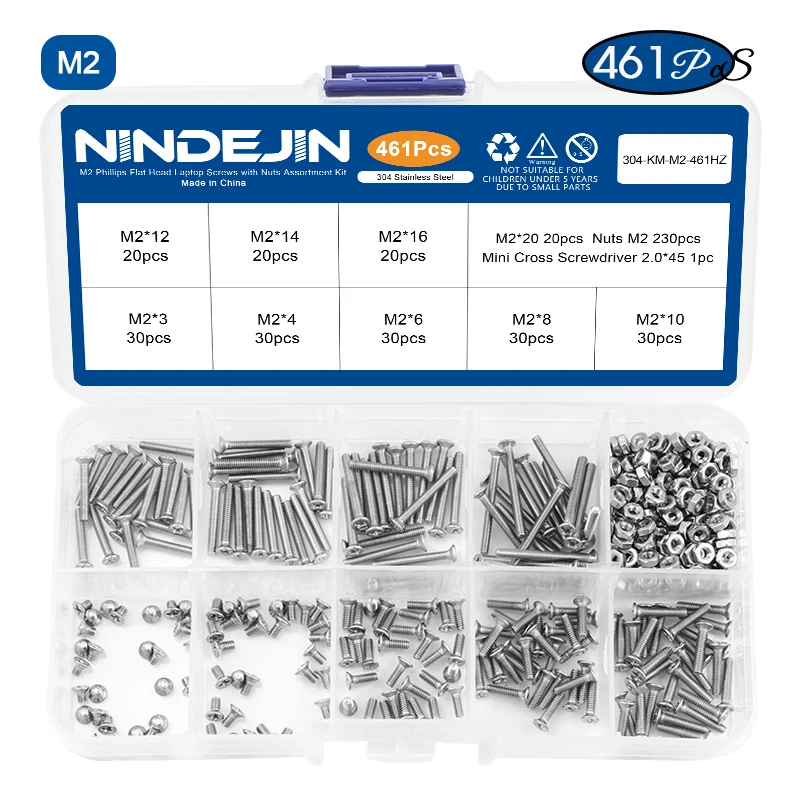 

NINDEJIN набор винтов из нержавеющей стали M1-M5