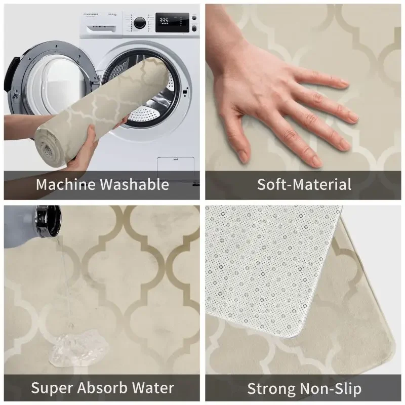 Элегантный металлический зеркальный дверной коврик с рисунком нескользящий