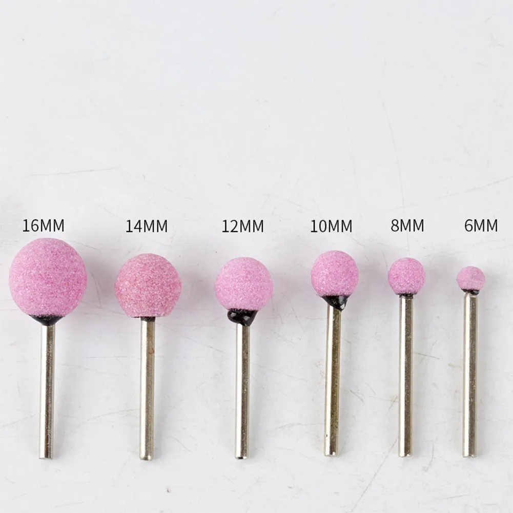

10pcs 3mm Shank Mounted Point Ball-shaped Ceramic Grinding Head Grinding Burr Wheel For Rotary Tools Power Tools