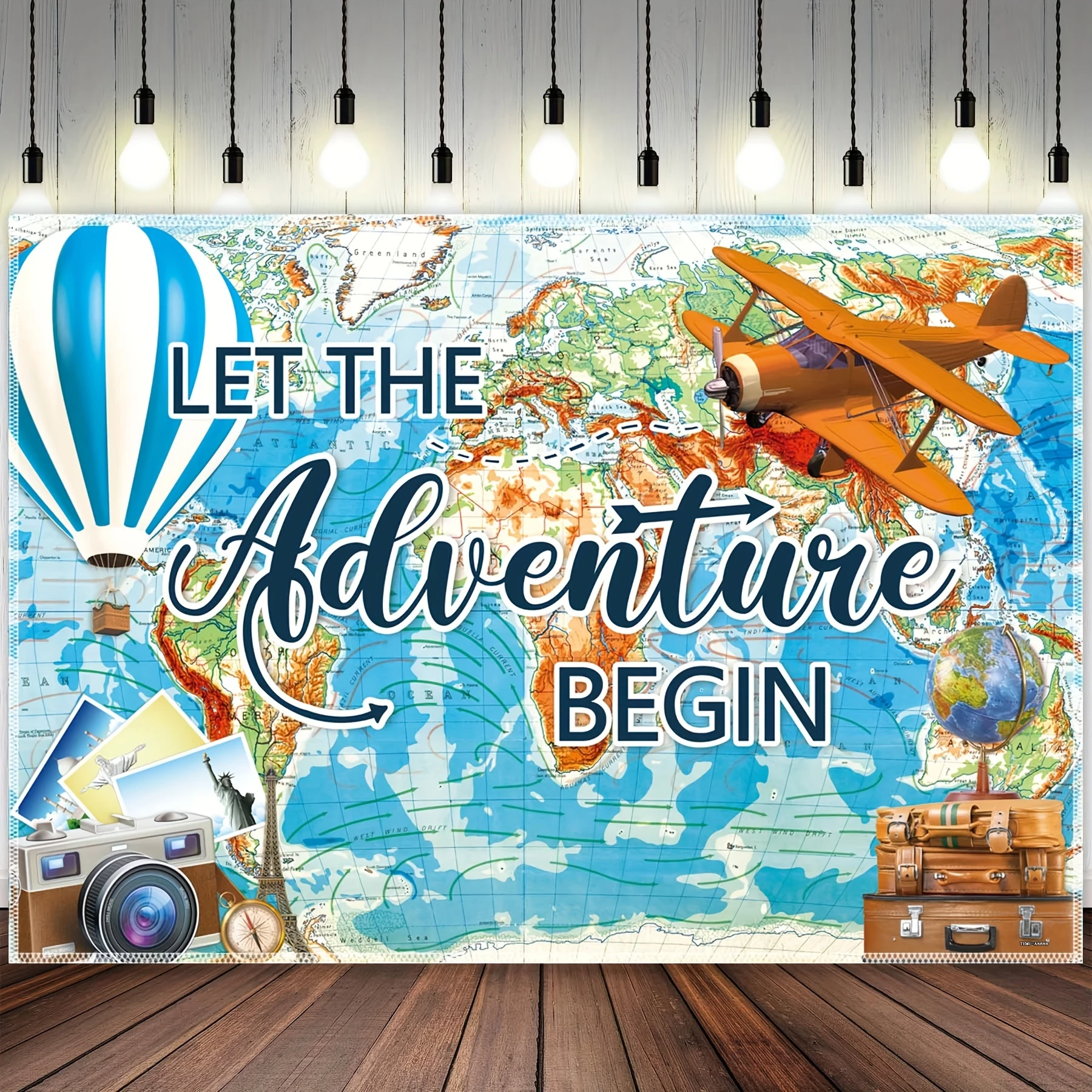 Начните приключение с картой мира фотография фон для фотографий вечерние