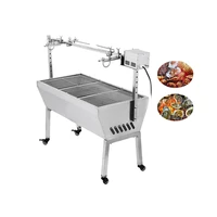 shanghai peixu camping bbq spit roaster rotisserie kit charcoal barbecue rod grill