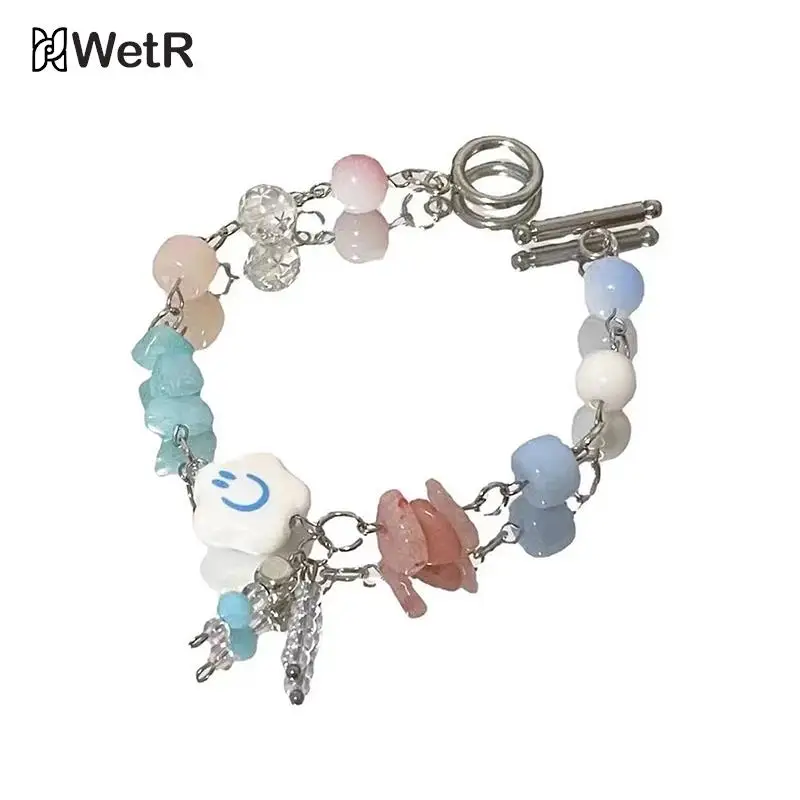 Женский браслет Y2k с бусинами в виде синего облака модный нишевой стиле Instagram