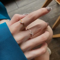 irregular zircon rings for women korean fashion cheap items with free shipping luxury quality jewelry novelties 2022 trend gift