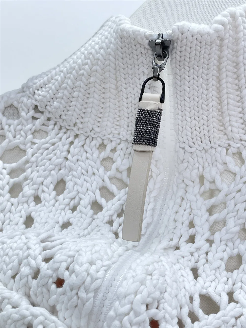 Женский вязаный кардиган на молнии универсальный хлопковый Кардиган с длинным