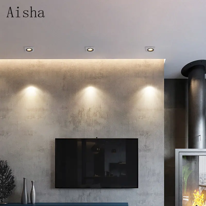 Светодиодный Потолочные светильники в промышленном стиле встроенные цементные