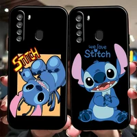 disney cartoon stitch phone case for samsung galaxy s20 s20fe s20 ulitra s21 s21fe s21 plus s21 ultra black funda carcasa coque