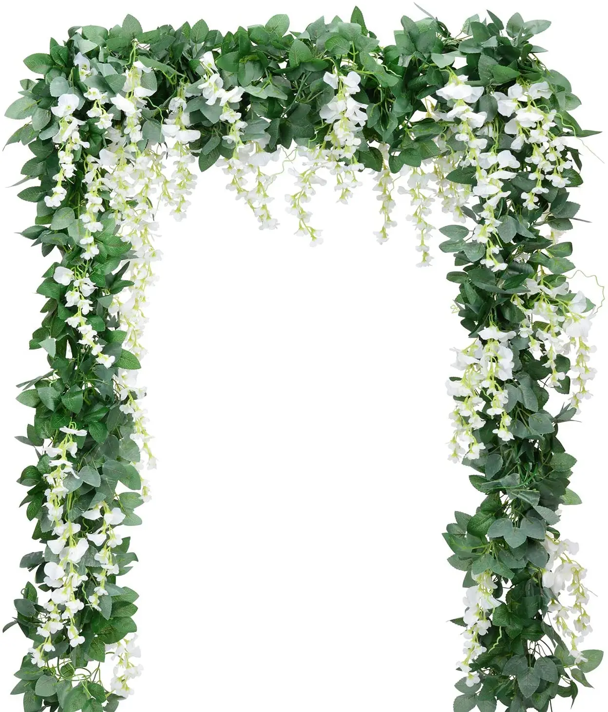 

Artificial Flowers Silk Wisteria Vine 5pcs 6.6ft/Piece Ivy Leaves Garland Wisteria Artificial Plants Greenery Fake Hanging Vines