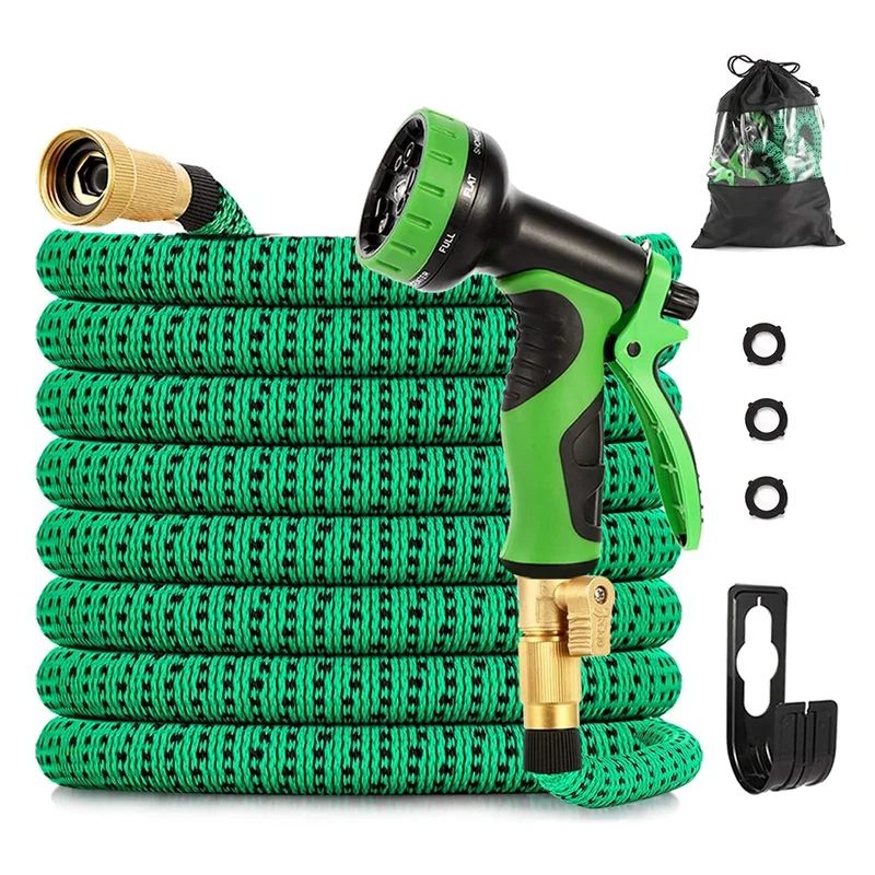 

Garden Hose Water Hose Retractable With 10 Function Nozzle , High Pressure Water Spray Nozzle Hoses