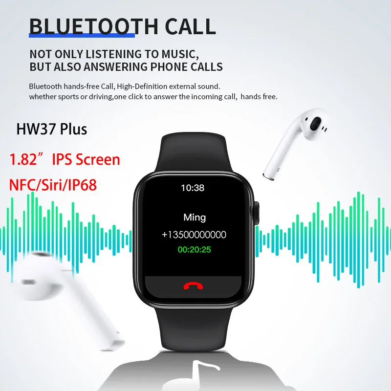 

Смарт-часы с поддержкой NFC и Bluetooth, водостойкие PK HW22 W27 IWO13 14 Pro