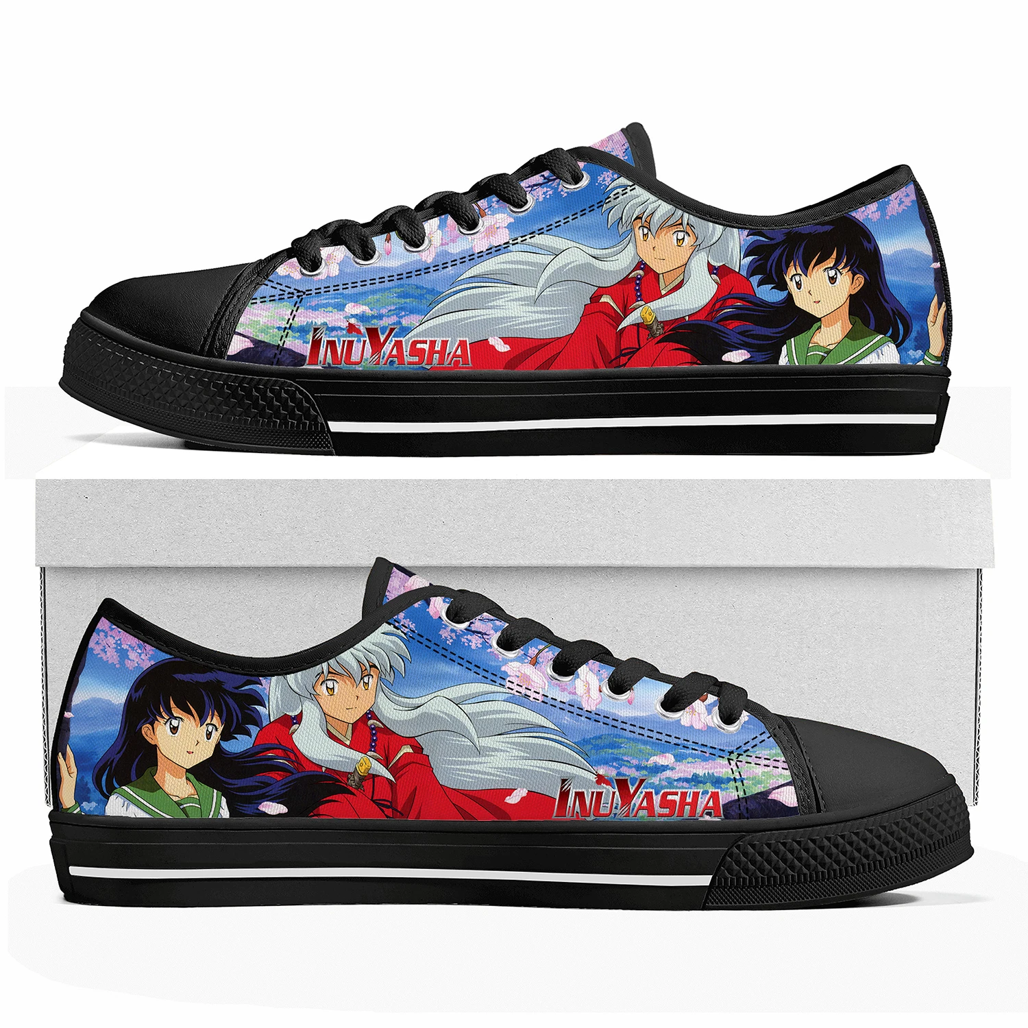 

Inuyasha Low Top Sneakers Womens Mens Teenager Kagome Higurashi High Quality Canvas Sneaker Casual Anime Cartoon Customize Shoes