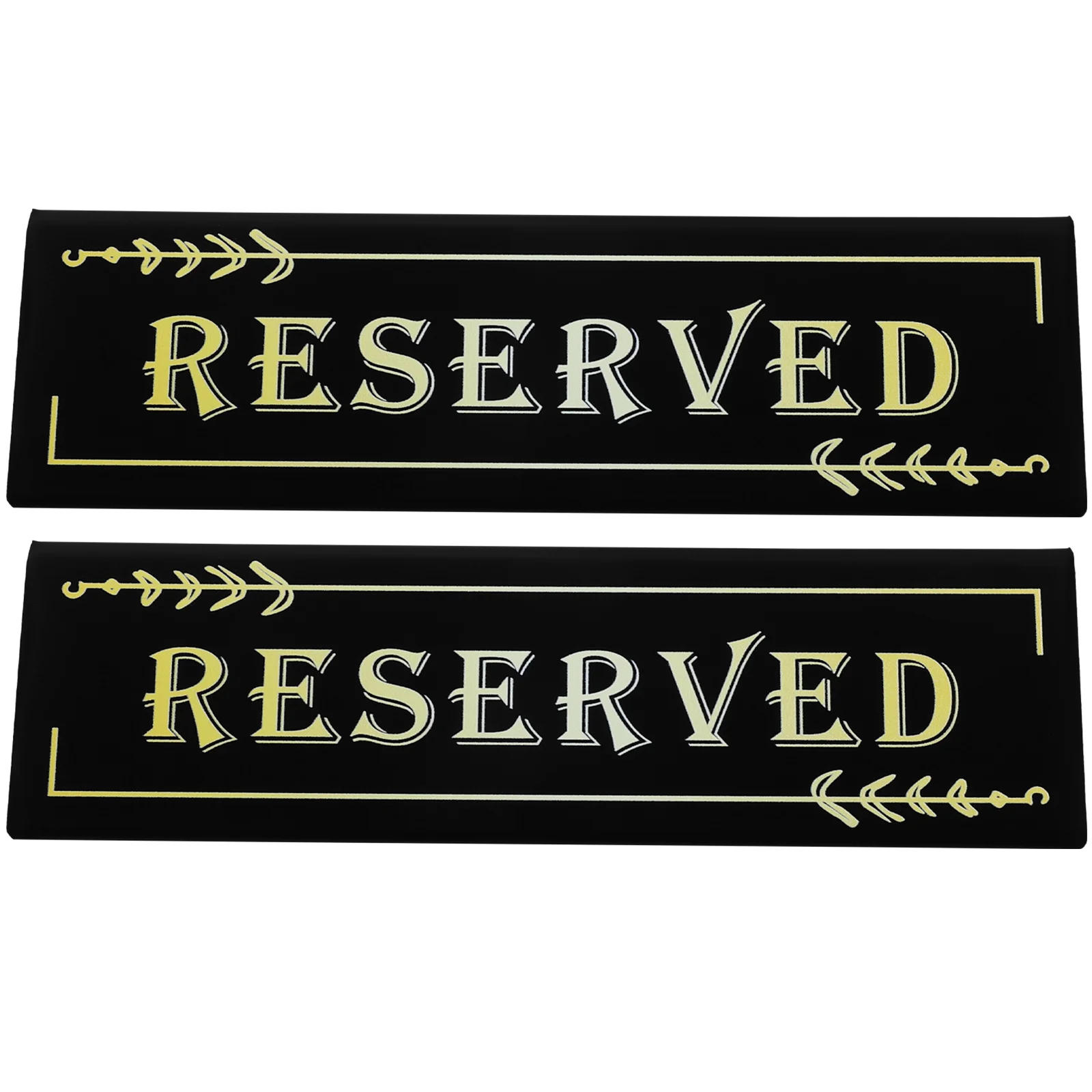 

2 Pcs Dining Table Reserved Signs Tables Chair Wedding Seats Card Acrylic Banquet Bedside