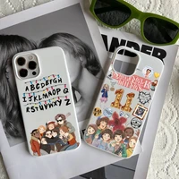 stranger things 4 lights tv series phone case candy color for iphone 6 7 8 11 12 13 s mini pro x xs xr max plus