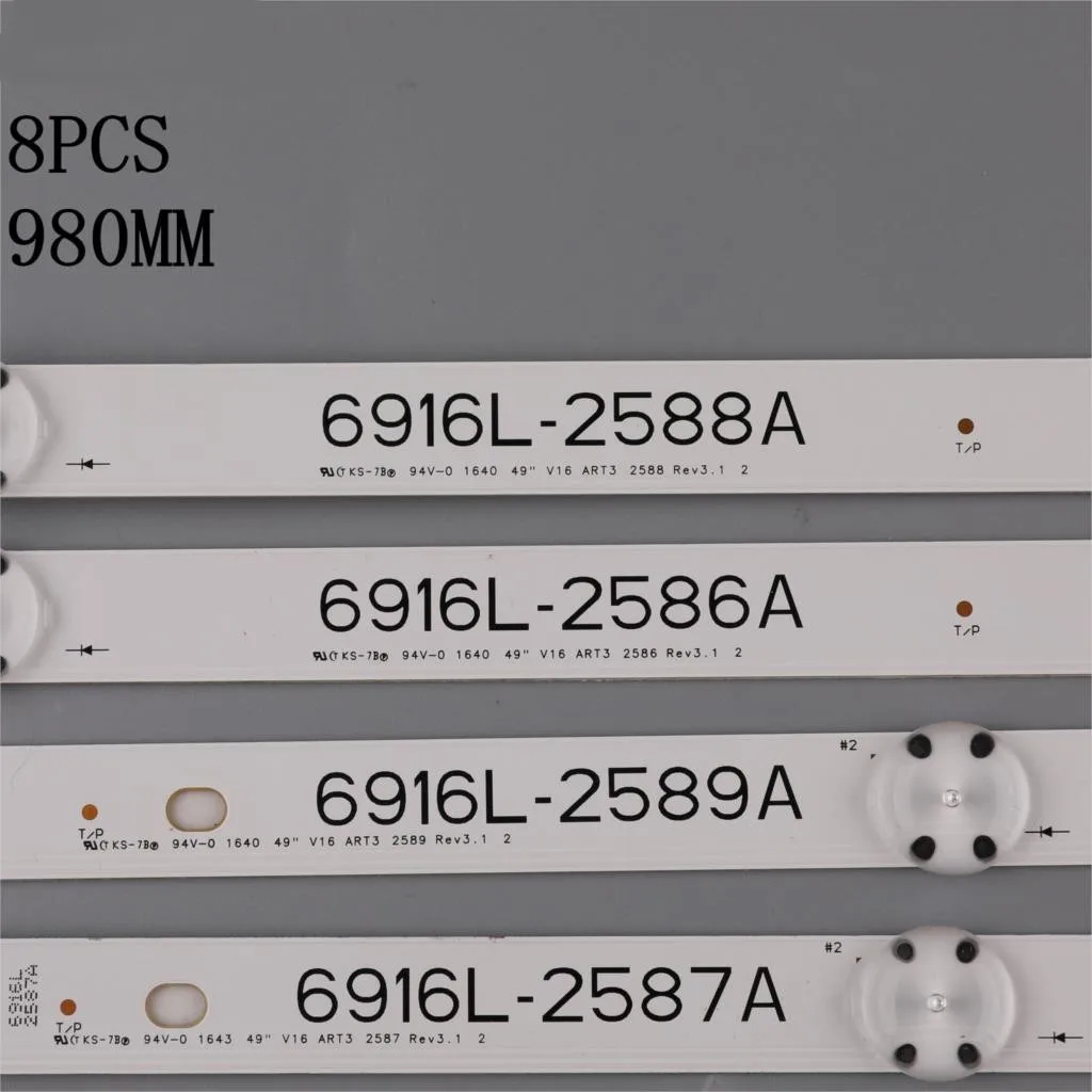 TV LED Array Bars For LIG 49LH615V 49LH630V 49LH615V-ZE 49LH630V-ZJ 49LH6420-NE LED Backlight Strips Matrix LED Lamps Lens Bands