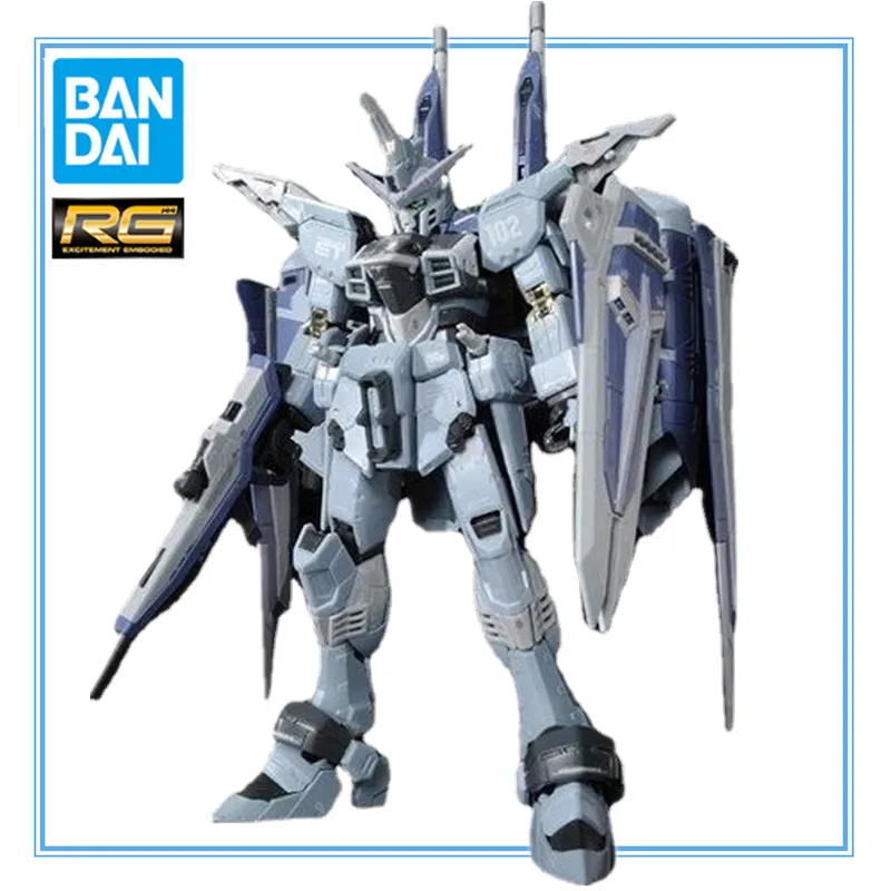 

Bandai Original model kit RG ZGMF-X09A PB JUSTICE GUNDAM 1/144 Armor not activated mode Anime Action Figure Assembly Model Toys