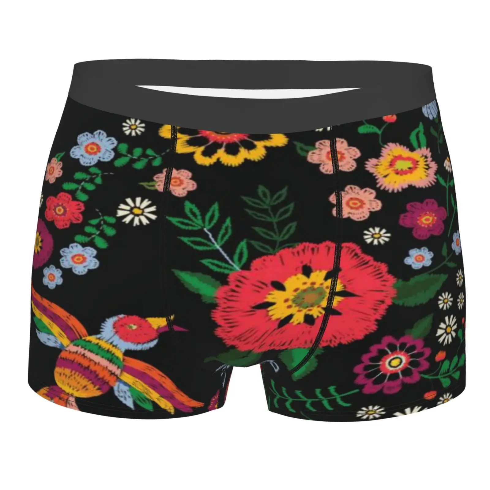 

Mexican Vintage Floral 2464 Men's Panties Men Xs Boxer Uomo Female Polyester For Guys Mens Sheer Teen Boy Funny Sexy Underwear