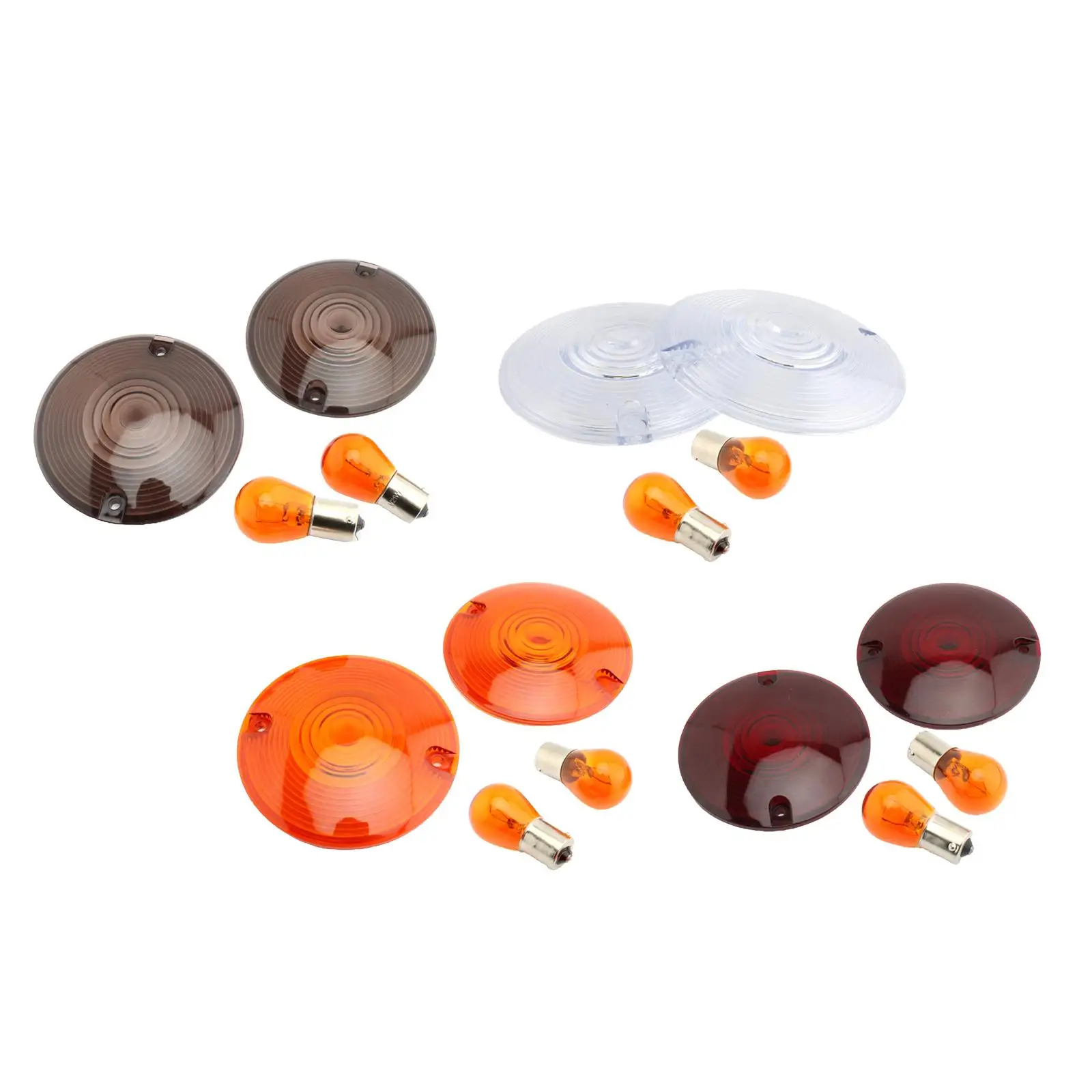 Набор из 2 линз для указателей поворота 3 25 дюйма с янтарной лампой подходит Harley