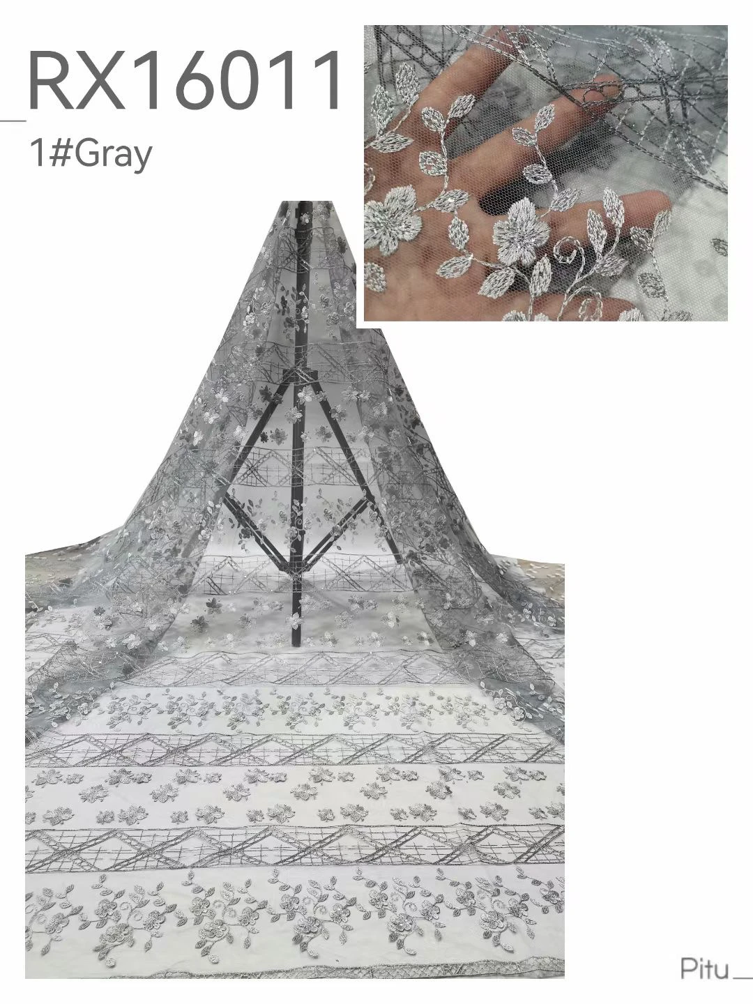 

3 colors feature floral embroidery fashion handmade lace Lace French floral embroidery Lace African tulle lace party dress