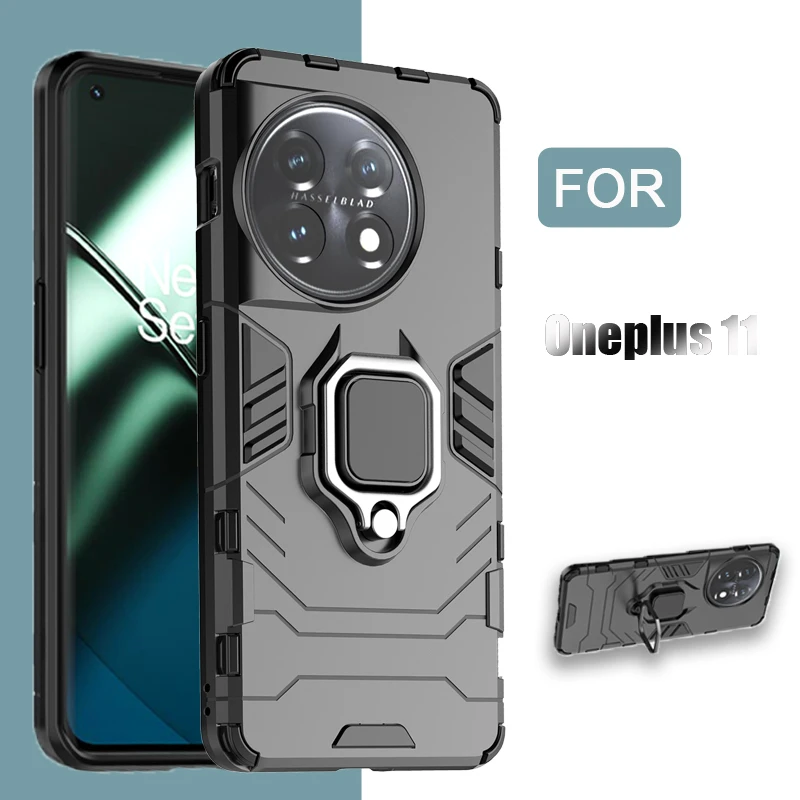 

For Oneplus 11 Case Armor Oneplus 11 Cover Protect Silicone Ring Rubber Shockproof Cover For Oneplus 10T ACE 2 Pro 11R 11 Case