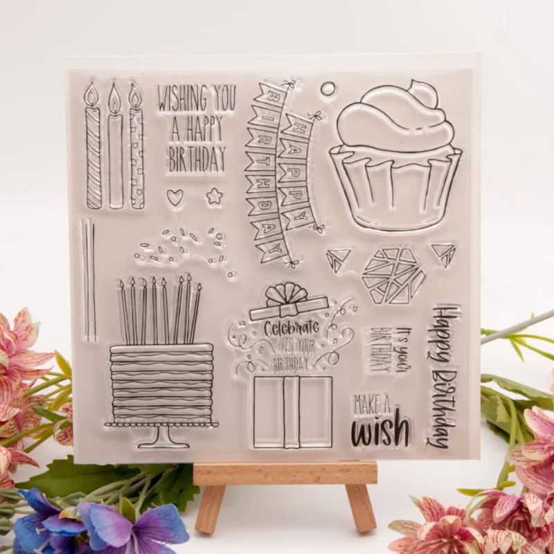 

День рождения, Искусственная резина, искусственная кожа, отделка страницы, скрапбукинг, журнал, украшение альбома, поделки, трафарет