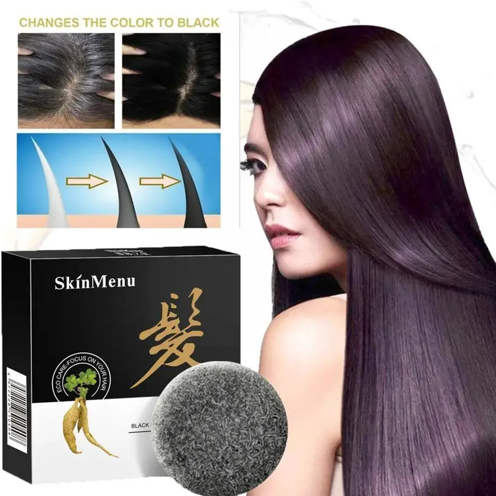 

Hair Darkening Shampoo Soap Repair Gray White Hair-Color Dry Face Hair Body Shampoo Natural Hair-Conditioner For Bath S5O8