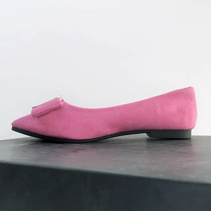 2023 New Arrival Flock Naked Fuchsia Leopard Print Shoes For Women Luxury Designer Ballet Flats Pointy Toe 42-48 23cm Low Price