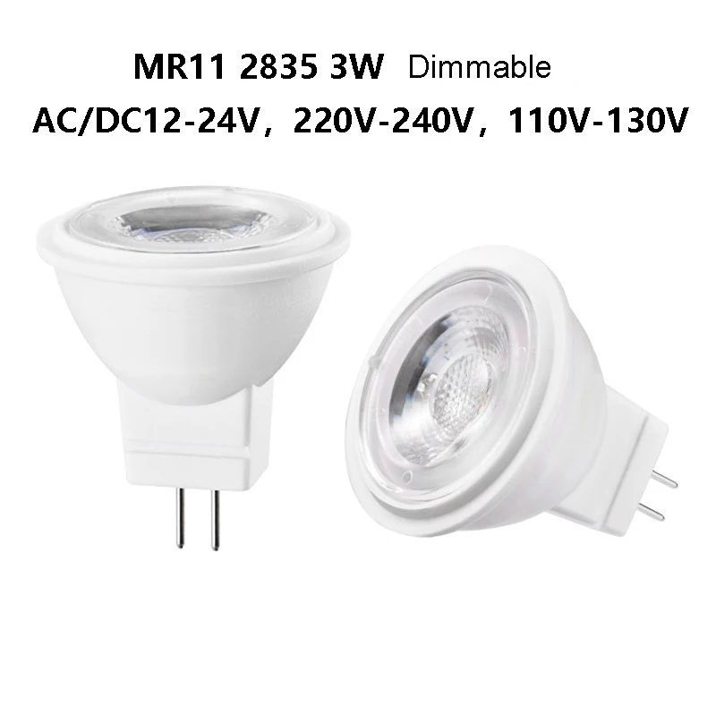 

4pcs ACDC12v-24v AC110v 220v MR16 Dimmable LED Bulb Spotlight 3w COB Replace 30w Halogen Bulb Chandelier 3000k 6000k 6500k