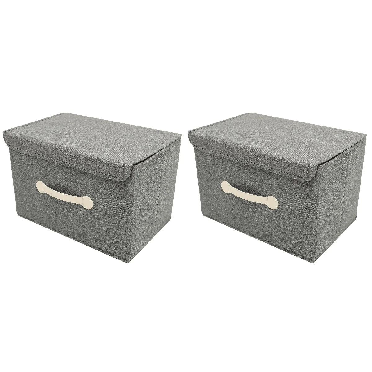 

2pcs Bedroom Clothing Storage Box Sorting Box Foldable Storage Box With Cover