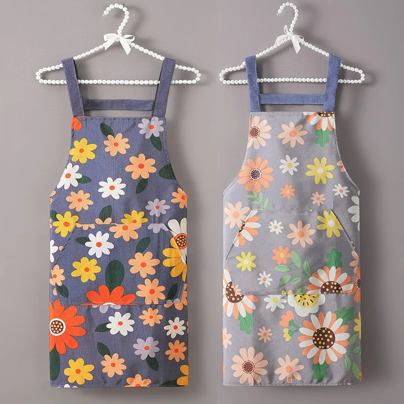 

New canvas apron with straps for cooking, domestic antifouling, men's and women's sleeveless overalls for work, canvas apron