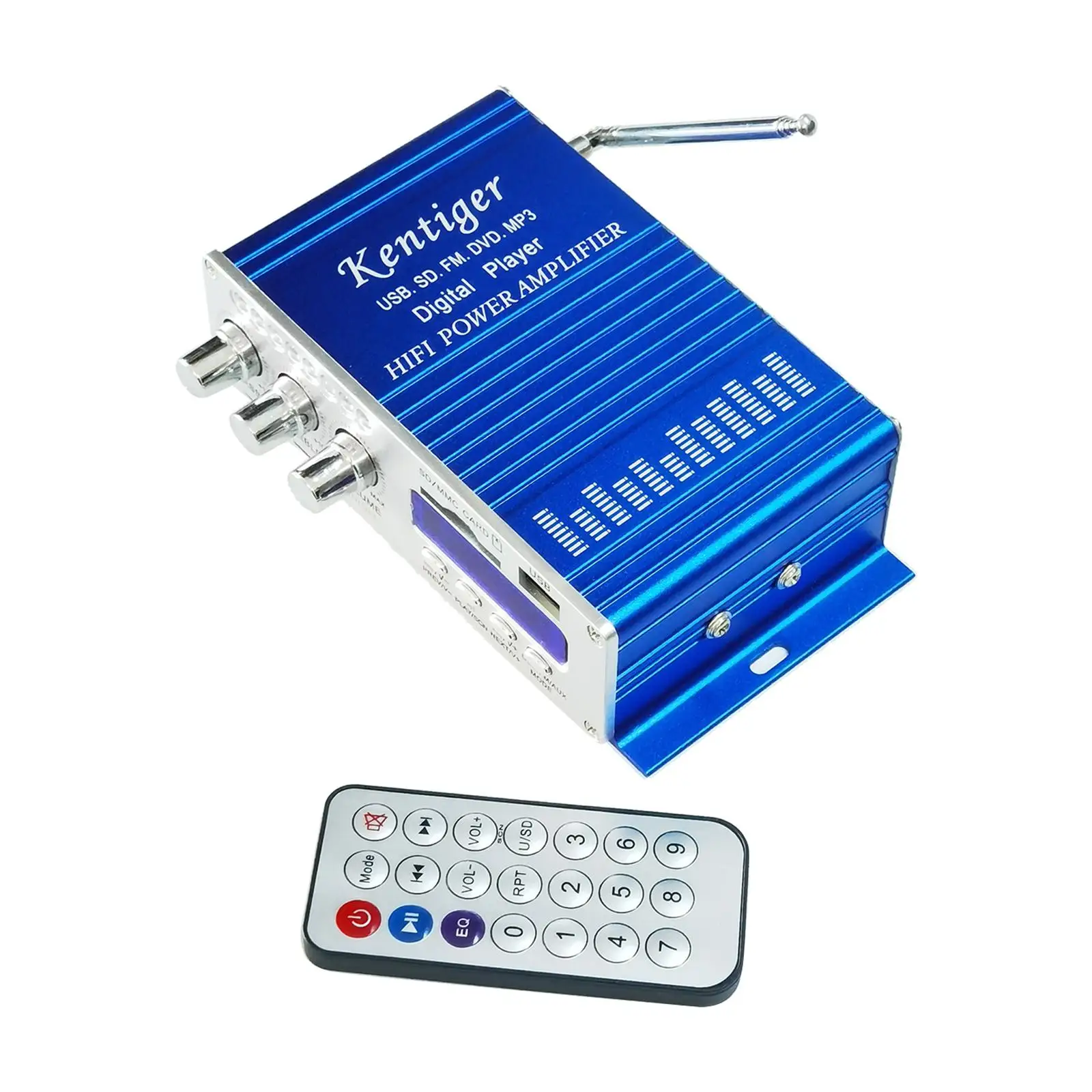 Kentiger HY-502 мини Hi-Fi стерео аудио усилитель FM/MP3/SD/USB/DVD для автомобиля мотоцикла дома