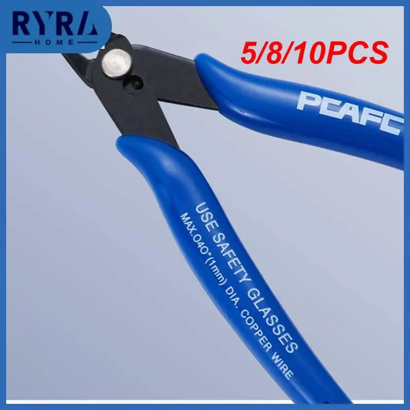 

5/8/10PCS Thin Appearance Insulated Grip Diagonal Pliers Automatic Rebound Function Scissors Carbon Steel Hardening Treatment