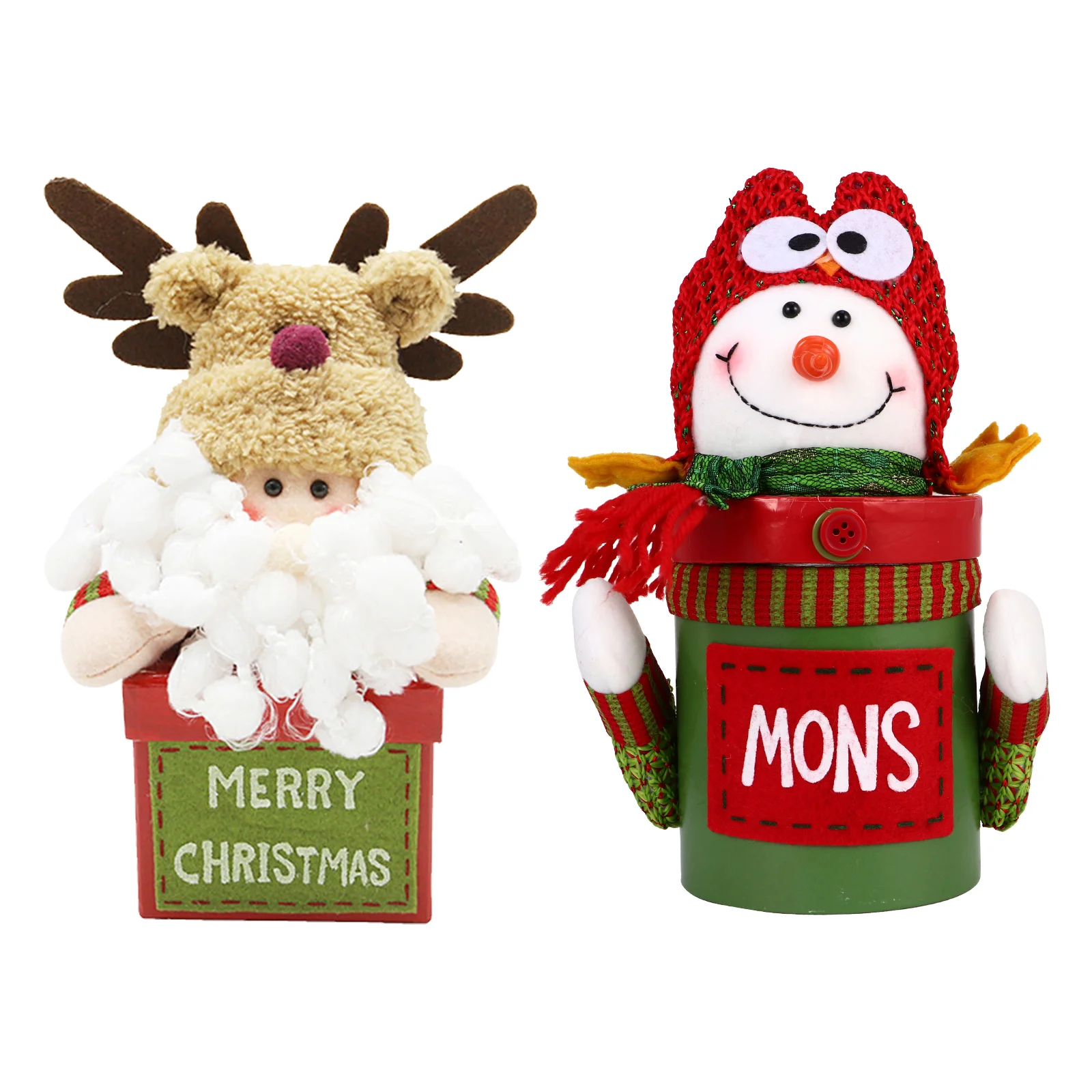 

Christmas Box Candy Boxes Gift Xmas Holiday Snowman Jar Party Treat Santa Cookie Paper Favors Ornaments Reindeer Eve Figures