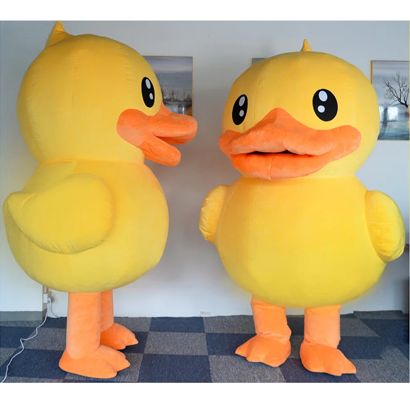 

Inflatable Yellow Duck Mascot Costume Cosplay Cosplay Blow Up Fursuit Easter Disfraz Furry Fancy Party New Year