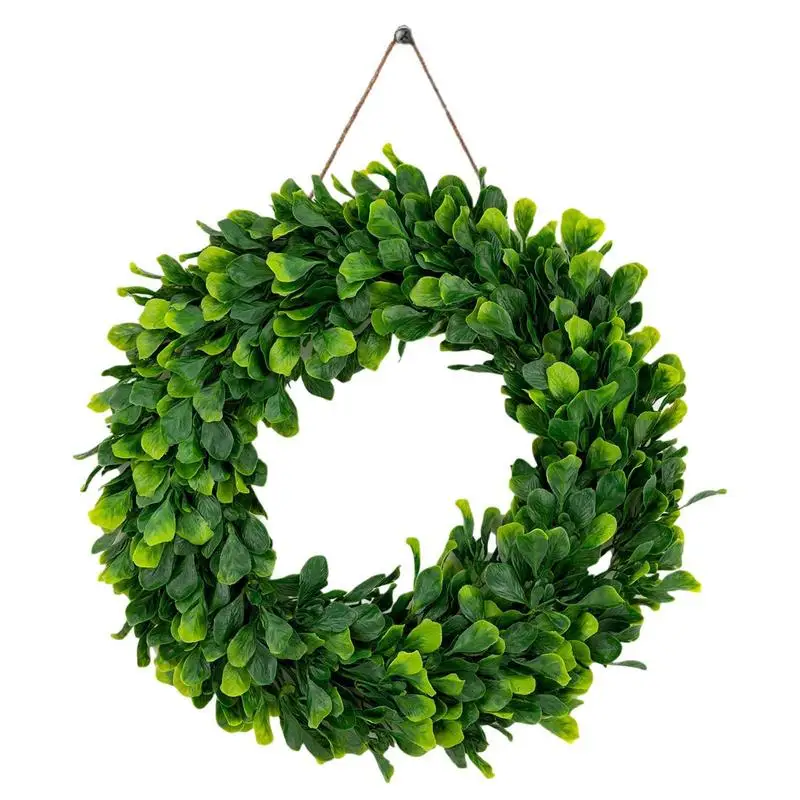 

Decorative Wreath Greenery Garland 42cm Wreath Artificial Green Garland Decorative Door Hanger Wedding Decoration Supplies