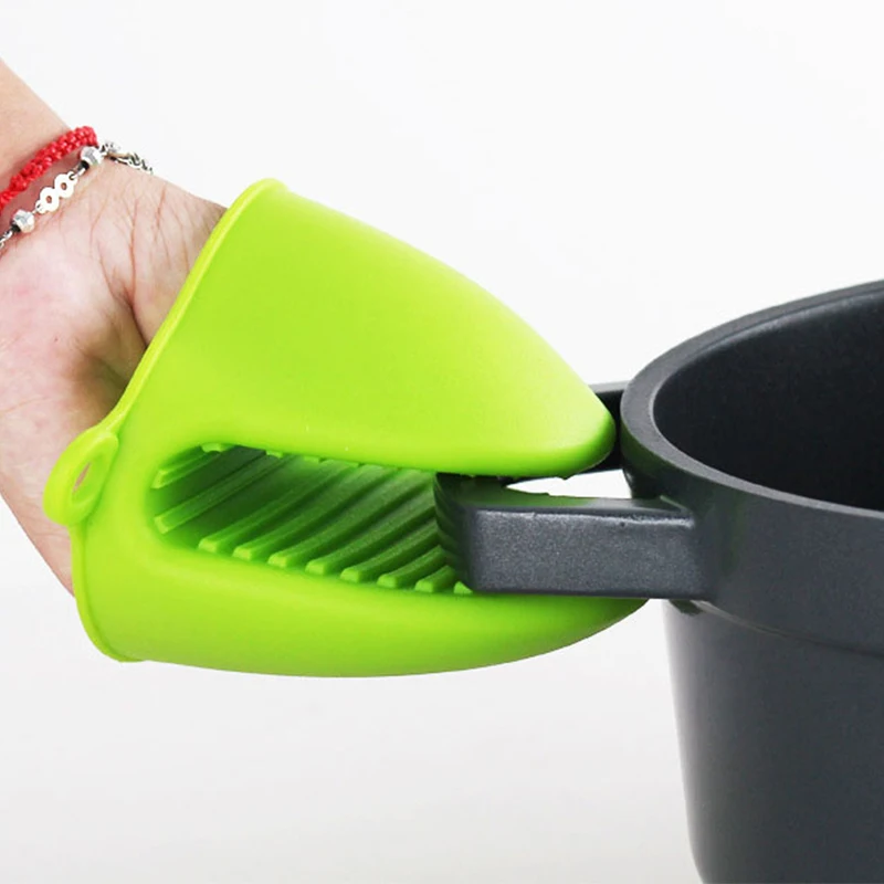 

Kitchen Silicone Gloves Thicken Heat Insulation Baking Gloves Anti-slip Bowls Plates Clip Grill Oven Mitts Cooking Accessories