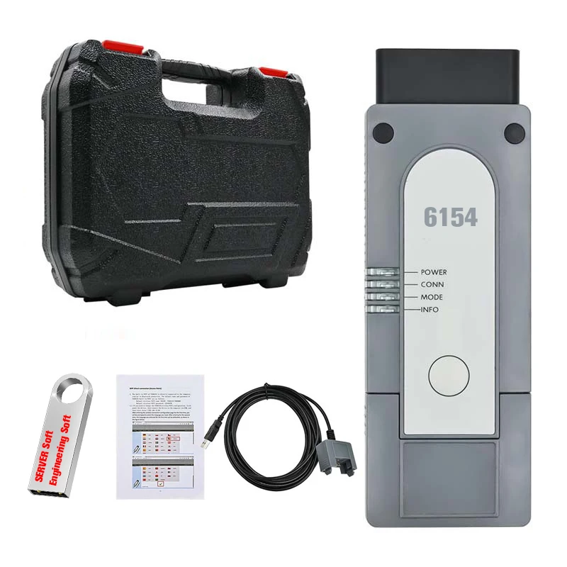 

Лучший 6154A VNCI 6154A ODIS24.1 VAS Поддержка CAN FD DoIP Оригинальная крышка драйвера Полная функция как 5054a OBD2 Автомобильный диагностический сканер