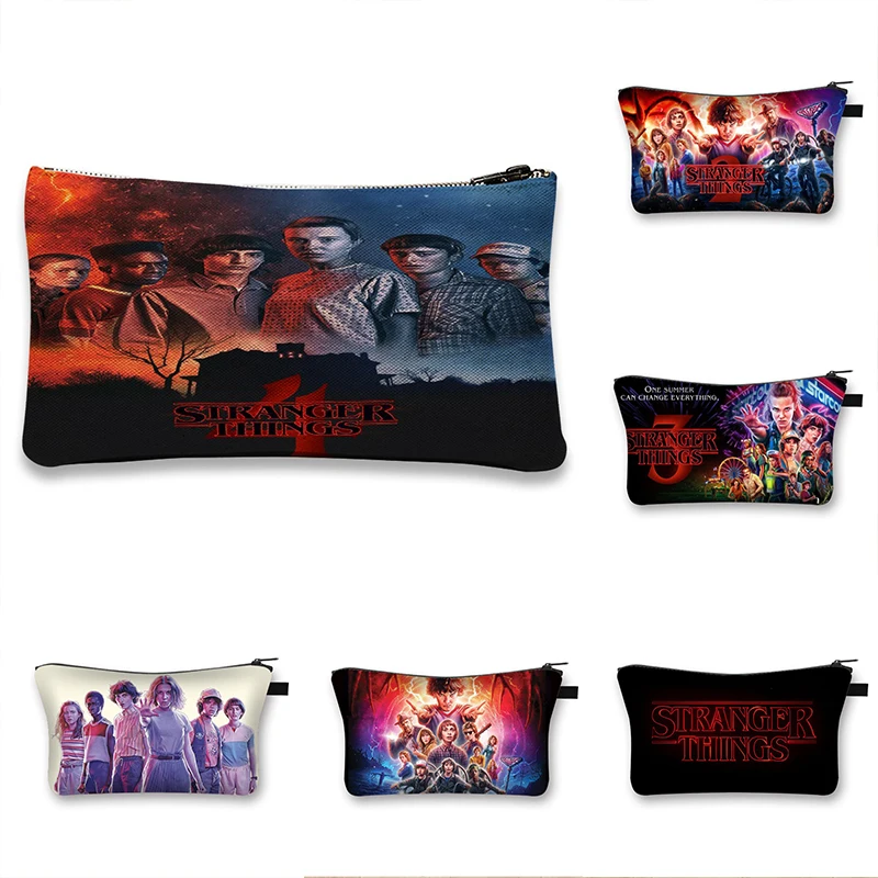 

2022 Stranger Things 1 To 4 Cosmetic Bag Tv Women Makeup Bag Ladies Girls Cosmetic Case Lipstick Organizers Bag Gift Neceser