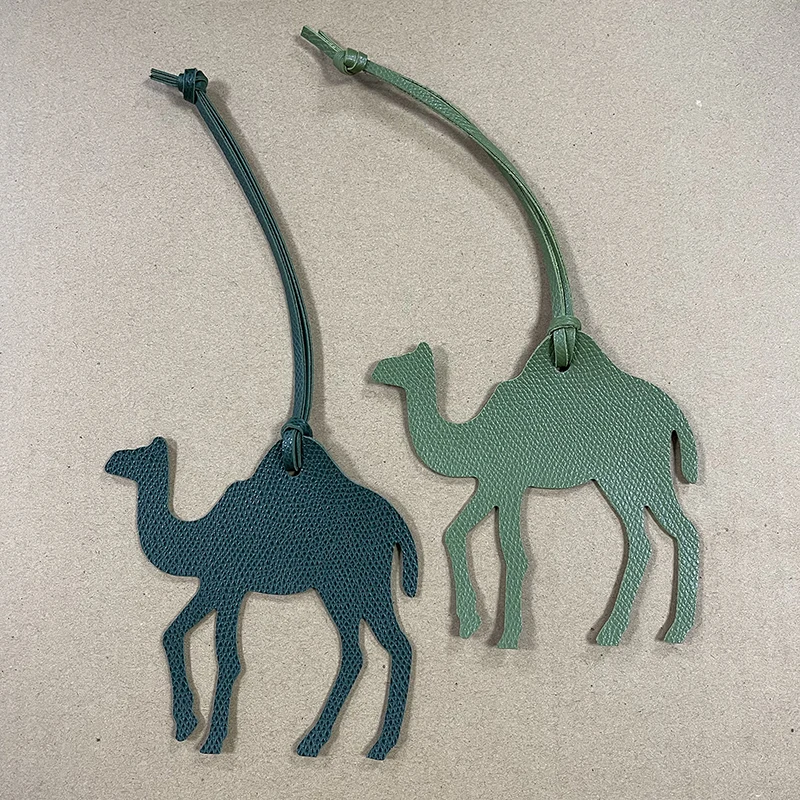 1 шт. милый кожаный брелок верблюжьего цвета для ключей подвеска на рюкзак с