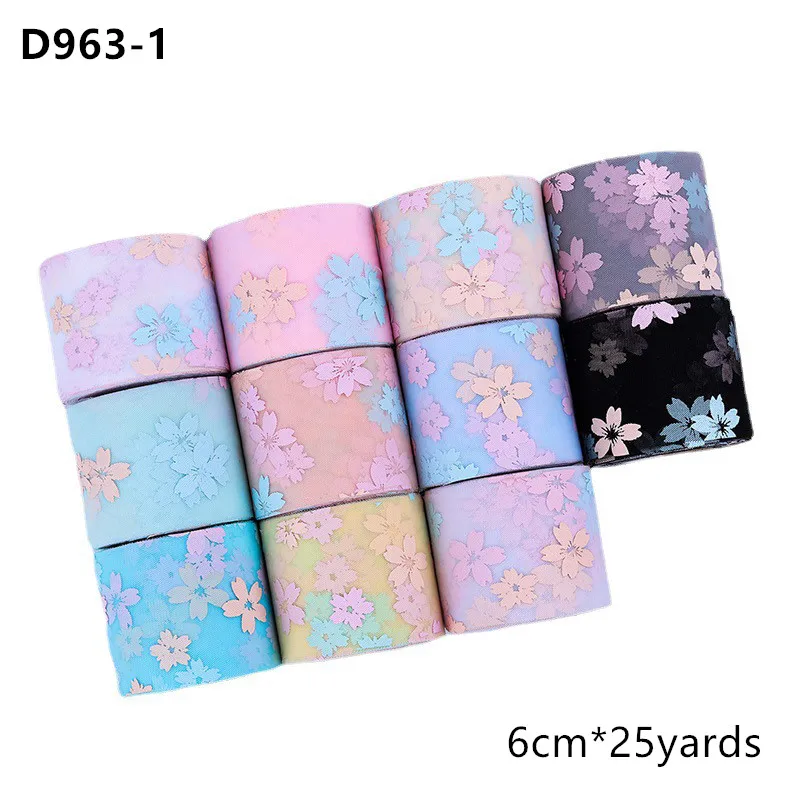 Ful Sakura Small Flower Petals Tulle Diy Hair Shoes Clothing Accessories Mesh Fabric D963-1