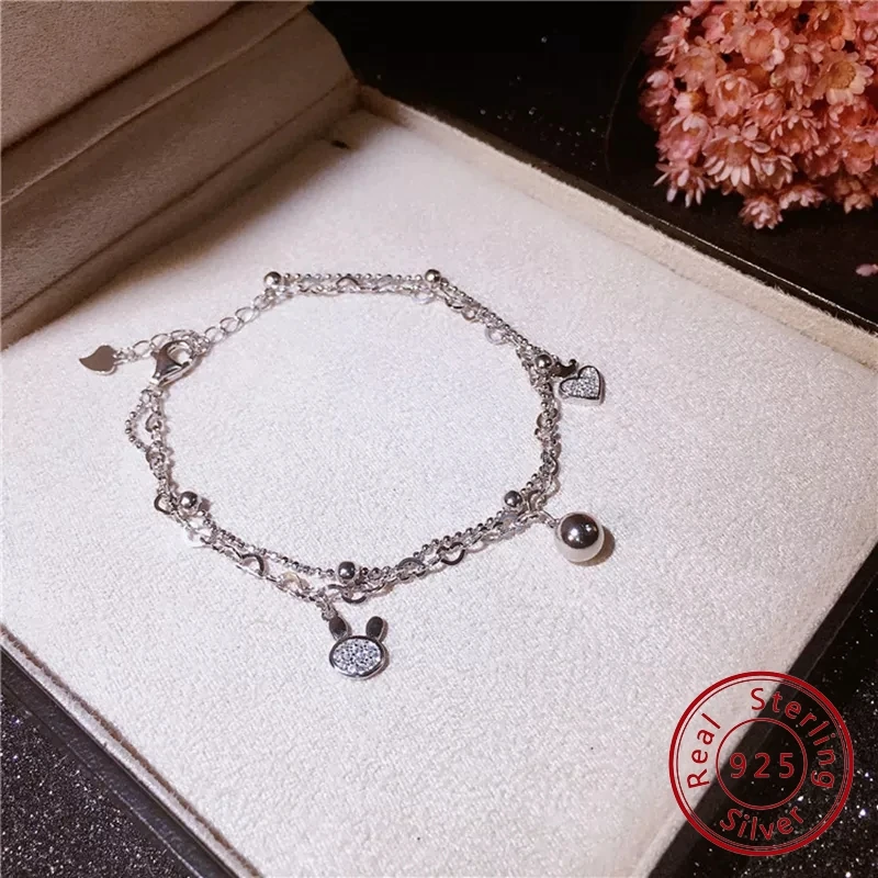 

Женский браслет из серебра 925 пробы, с цирконами