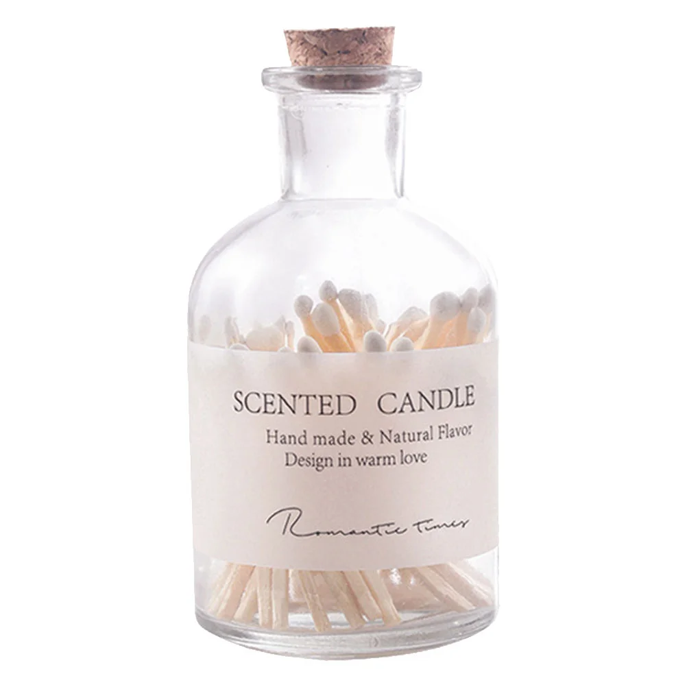 

1 bottle of Aromatherapy Candle Matchstick Match Storage Jar Multifunctional Match