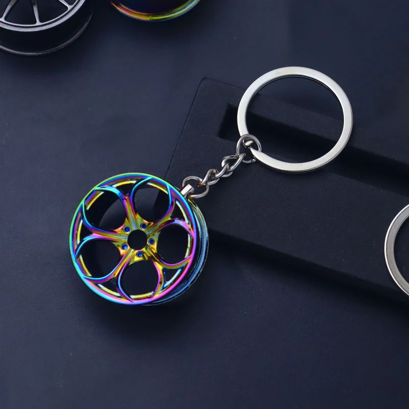 Car Mini Tire Wheel Keyring 4 Color Mini Cooper Keychain Llaveros