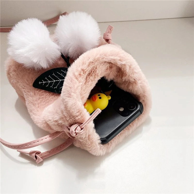 Plush Shoulder Bag For Children Kids Personalized Crossbody Bags Soft Sweet Messenger Bags Tide Girls Coin Purse Pouch