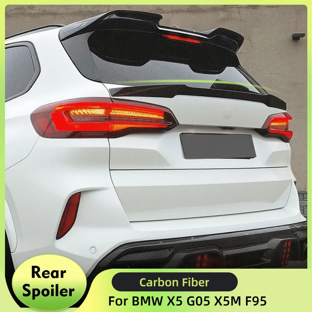 

Задний спойлер багажника автомобиля, крыло для BMW X5 G05 X5M F95 2020-2025, средний спойлер из углеродного волокна, крыло, губа